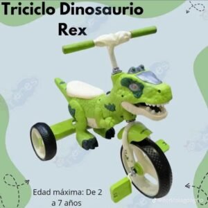 triciclo dinosaurio con luz y sonido